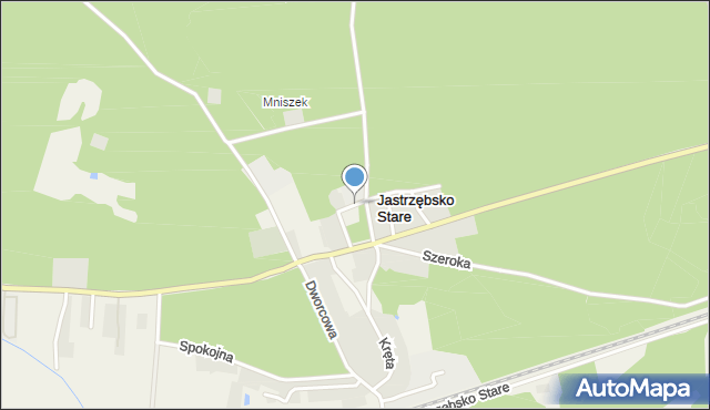 Jastrzębsko Stare, Plac Kościelny, mapa Jastrzębsko Stare