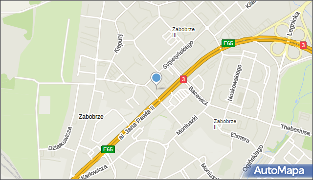 Jelenia Góra, Plac św. Jana Apostoła, mapa Jelenia Góra