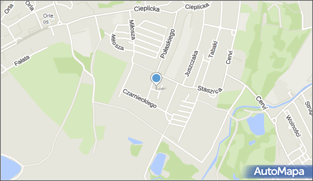 Jelenia Góra, Plac Cichy, mapa Jelenia Góra