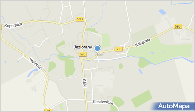 Jeziorany powiat olsztyński, Plac Reja Mikołaja, mapa Jeziorany powiat olsztyński