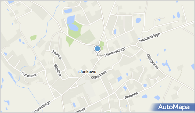 Jonkowo, Plac 650-lecia Jonkowa, mapa Jonkowo