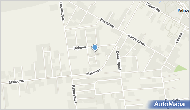 Kalinówka gmina Głusk, Platanowa, mapa Kalinówka gmina Głusk