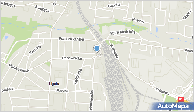 Katowice, Plac Grzondziela Rafała, ks., mapa Katowic