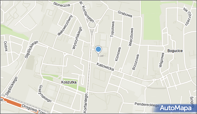Katowice, Plac Gwarków, mapa Katowic
