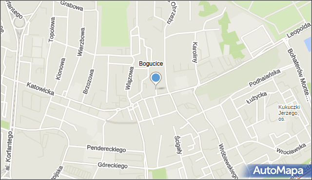 Katowice, Plac Wajdy Wincentego, mapa Katowic