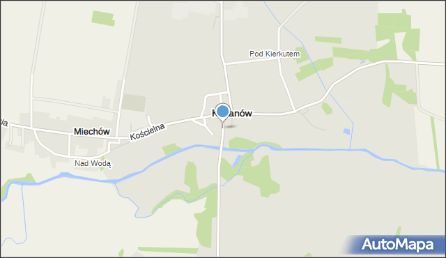 Kazanów powiat zwoleński, Plac Partyzantów, mapa Kazanów powiat zwoleński