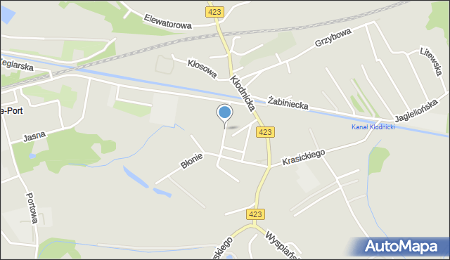 Kędzierzyn-Koźle, Plac Wagnera Richarda, mapa Kędzierzyna-Koźle