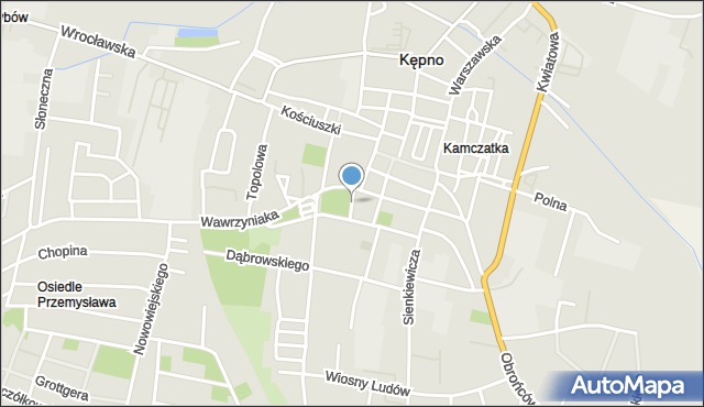 Kępno, Plac Nowackiego, ks., mapa Kępno