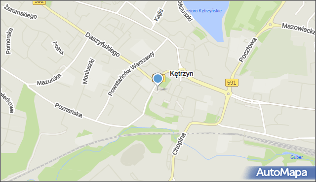 Kętrzyn, Plac Armii Krajowej, mapa Kętrzyn