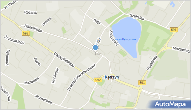 Kętrzyn, Plac Piłsudskiego Józefa, marsz., mapa Kętrzyn