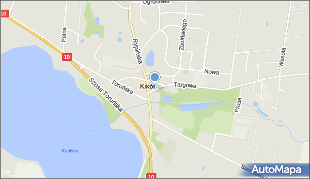 Kikół, Plac Kościuszki Tadeusza, gen., mapa Kikół