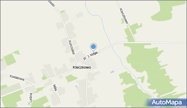 Kleczkowo, Plac 1 Maja, mapa Kleczkowo