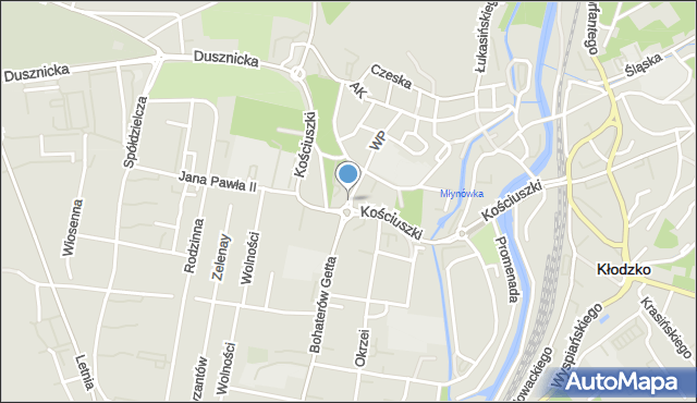 Kłodzko, Plac Króla Władysława Jagiełły, mapa Kłodzka