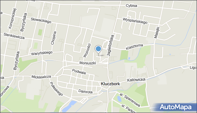 Kluczbork, Plac Floriana, mapa Kluczbork