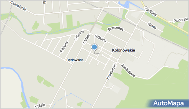 Kolonowskie, Plac Reja Mikołaja, mapa Kolonowskie