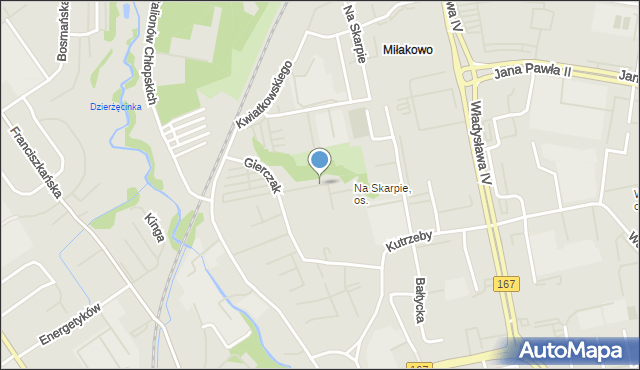 Koszalin, Plater Emilii, mapa Koszalina