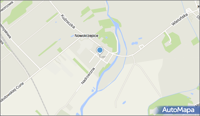 Krzepice powiat kłobucki, Plac Powstańców Śląskich, mapa Krzepice powiat kłobucki