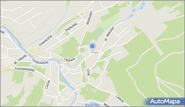 Lądek-Zdrój, Plac Słowackiego Juliusza, mapa Lądek-Zdrój