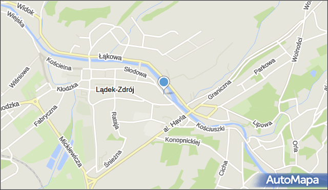Lądek-Zdrój, Plac Staromłyński, mapa Lądek-Zdrój