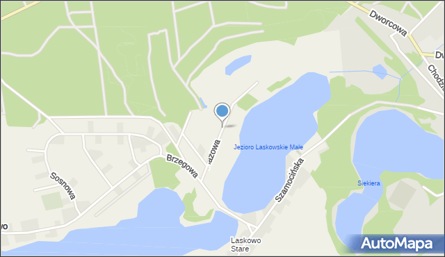 Laskowo gmina Szamocin, Plażowa, mapa Laskowo gmina Szamocin