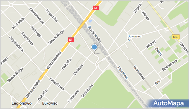 Legionowo, Plac Kościuszki Tadeusza, gen., mapa Legionowo