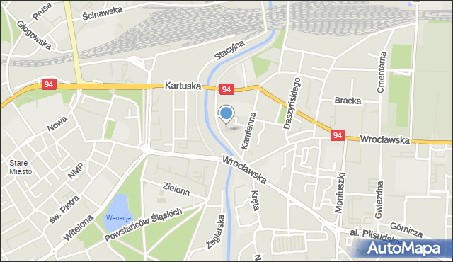 Legnica, Plac Wojtyły Karola, kard., mapa Legnicy