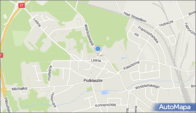 Leżajsk, Plac Jana Pawła II, mapa Leżajsk