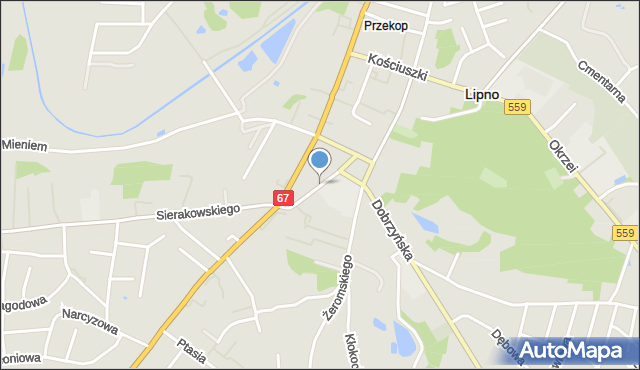 Lipno, Plac 11 Listopada, mapa Lipno