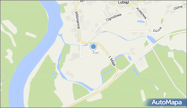 Lubiąż, Plac Klasztorny, mapa Lubiąż