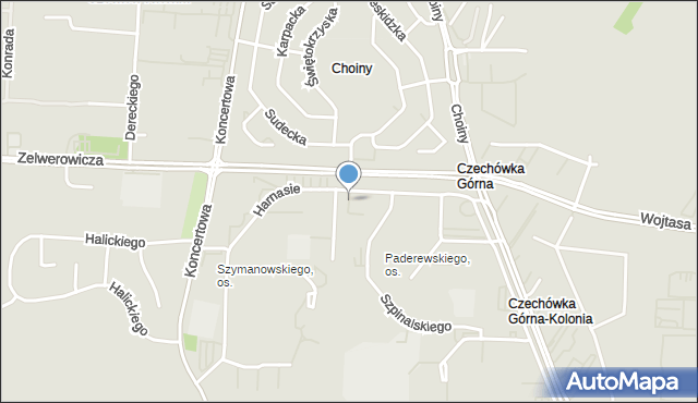Lublin, Plac św. Boboli Andrzeja, mapa Lublina