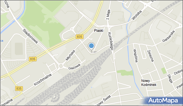 Lublin, Plac Dworcowy, mapa Lublina