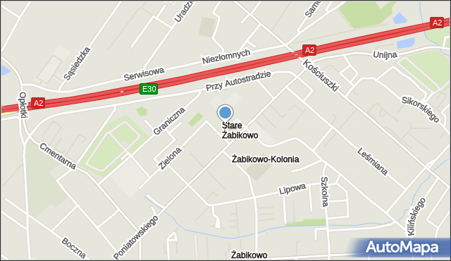 Luboń powiat poznański, Plac Bojanowskiego Edmunda, mapa Luboń powiat poznański