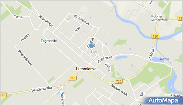 Lutomiersk, Plac Jana Pawła II, mapa Lutomiersk