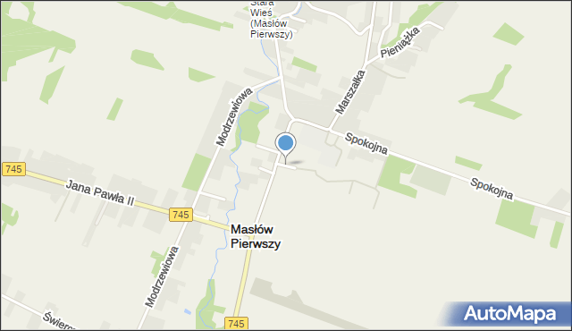 Masłów Pierwszy, Plac św. Jana Pawła II, mapa Masłów Pierwszy