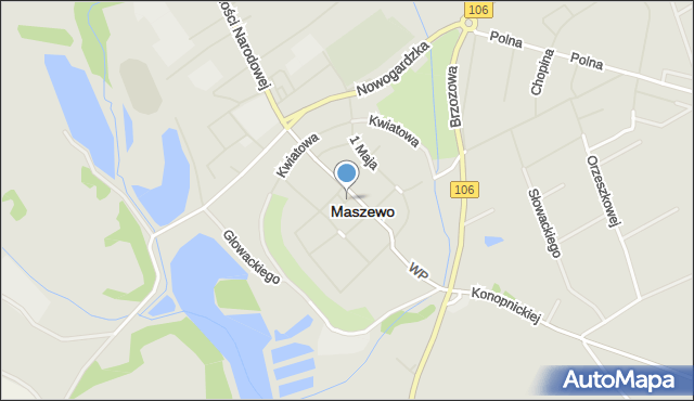 Maszewo powiat goleniowski, Plac Wolności, mapa Maszewo powiat goleniowski