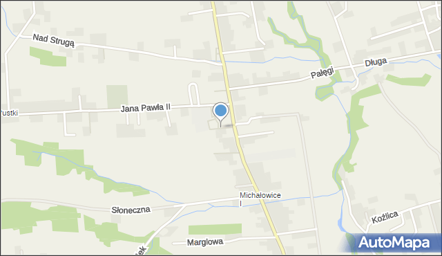 Michałowice powiat krakowski, Plac Piłsudskiego Józefa, marsz., mapa Michałowice powiat krakowski