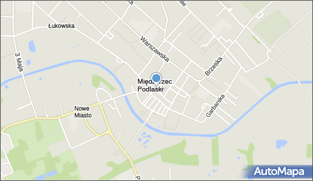 Międzyrzec Podlaski, Plac Jana Pawła II, mapa Międzyrzec Podlaski