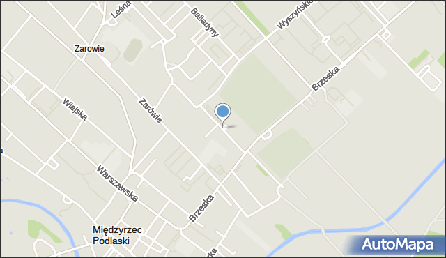 Międzyrzec Podlaski, Pleszczyńskiego Adolfa, ks., mapa Międzyrzec Podlaski