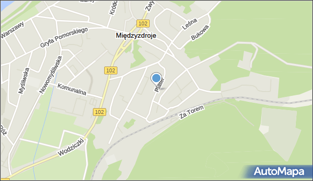 Międzyzdroje, Plater Emilii, mapa Międzyzdroje