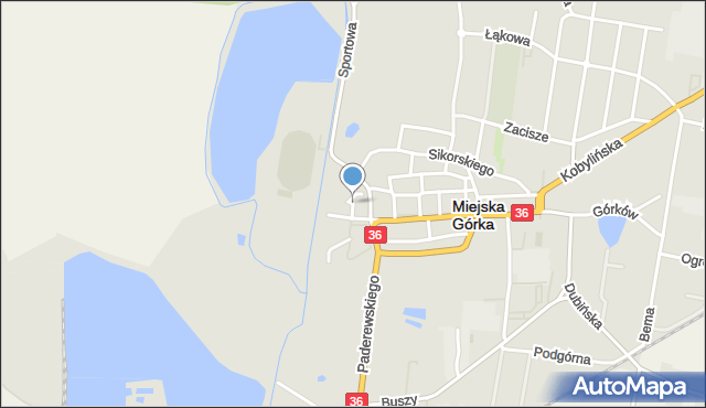 Miejska Górka, Plac Korczaka Janusza, mapa Miejska Górka