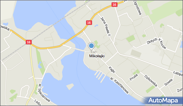 Mikołajki powiat mrągowski, Plac Wolności, mapa Mikołajki powiat mrągowski