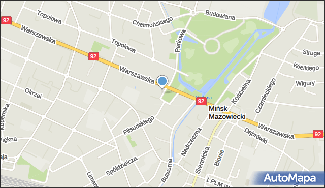 Mińsk Mazowiecki, Plac Kilińskiego Jana, płk., mapa Mińsk Mazowiecki