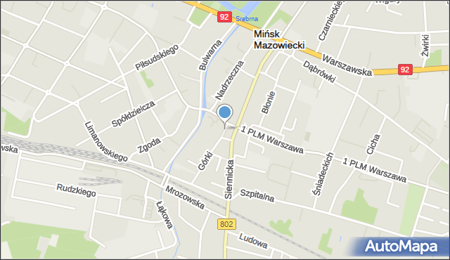 Mińsk Mazowiecki, Plac Lotników Polskich, mapa Mińsk Mazowiecki
