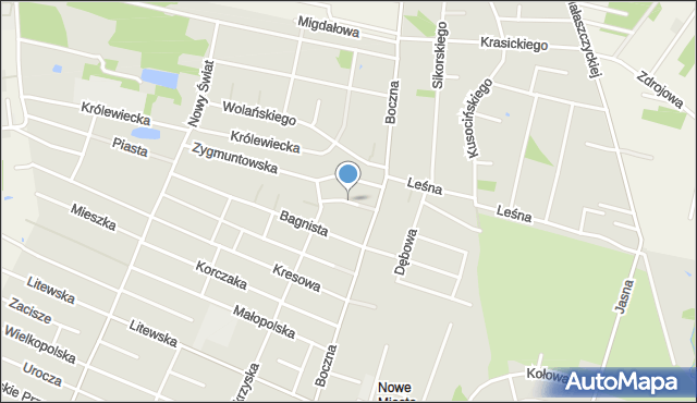 Mińsk Mazowiecki, Plater Emilii, mapa Mińsk Mazowiecki