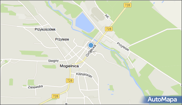 Mogielnica powiat grójecki, Plac Dół, mapa Mogielnica powiat grójecki