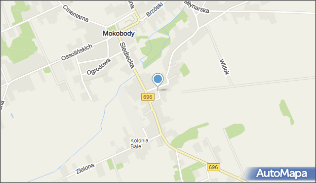 Mokobody, Plac Wolności, mapa Mokobody
