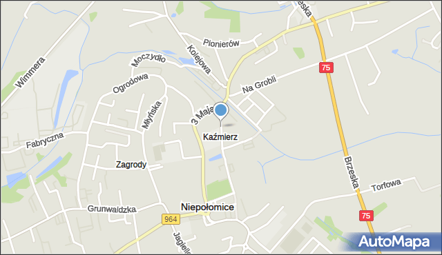 Niepołomice, Plac Kazimierza Wielkiego, mapa Niepołomice