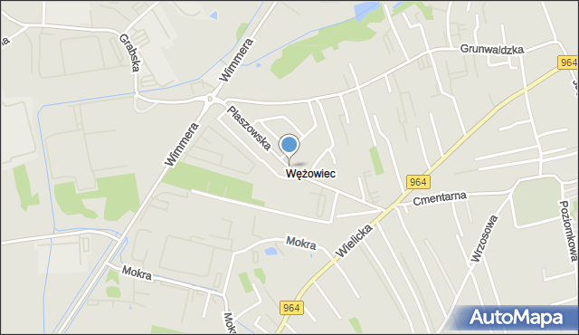 Niepołomice, Płaszowska, mapa Niepołomice