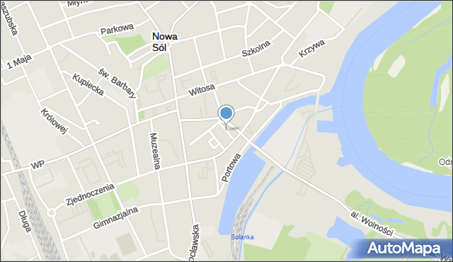 Nowa Sól, Plac Floriana, mapa Nowa Sól