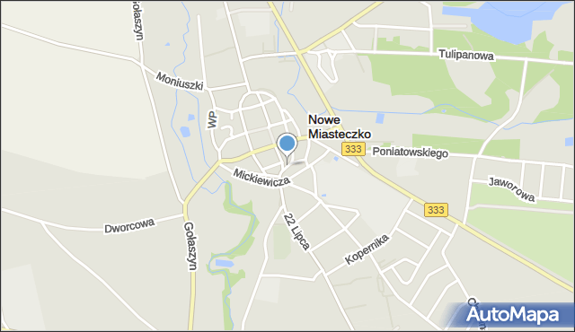 Nowe Miasteczko, Plac 1 Maja, mapa Nowe Miasteczko